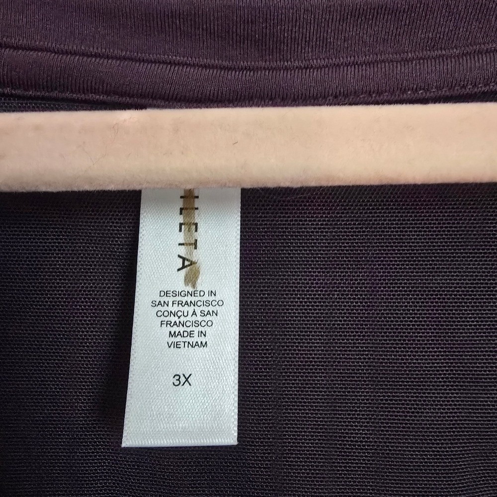 Athleta New Shanti Lace Deep Crocus Violet Purple Long Sleeve Active Top SZ 3X - Picture 8 of 11